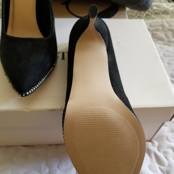 Black Rhinestone Pumps - Picture 3 of 3